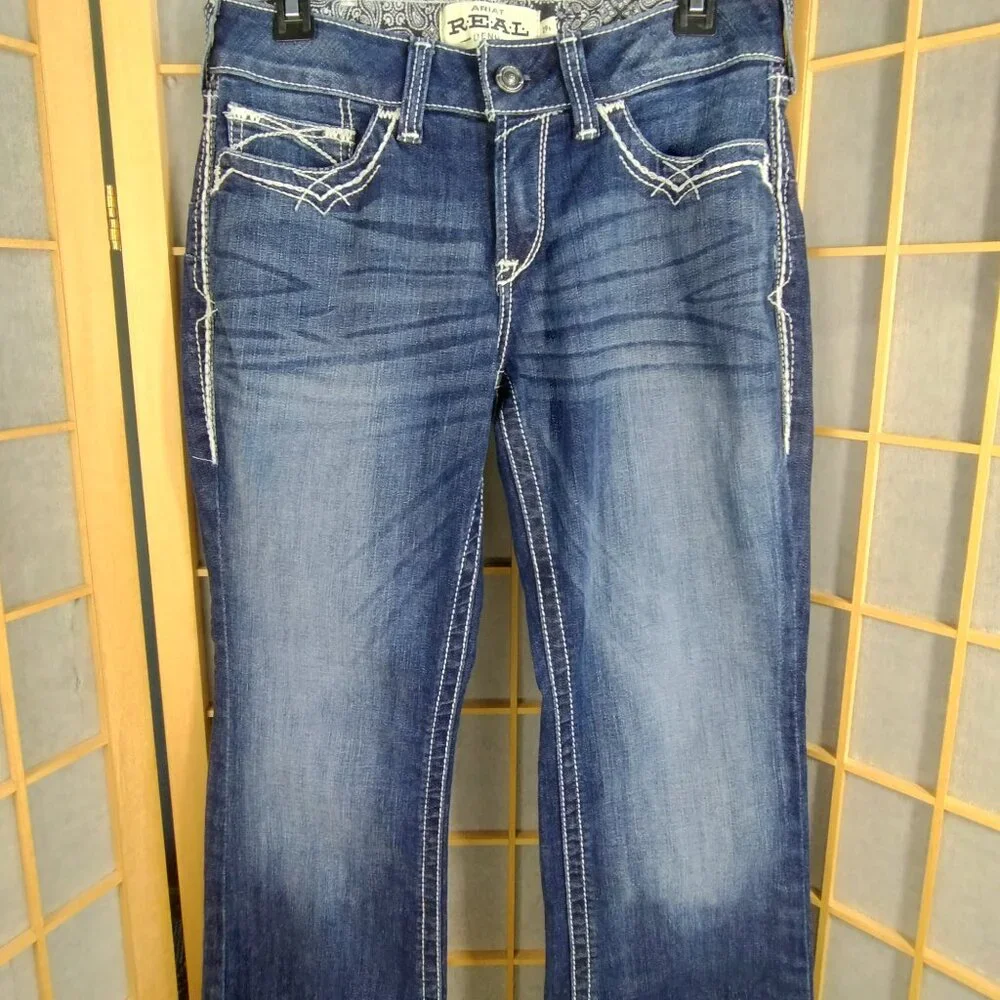Ariat REAL Midrise BootCut Jeans Size 29S - Picture 4 of 14